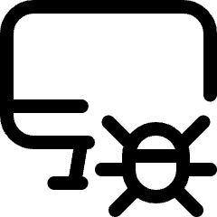 Monitor Bug Icon from Ultimate Regular Set