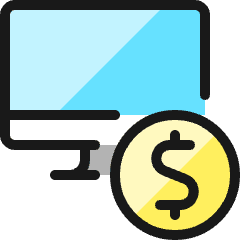 Monitor Cash Icon from Ultimate Colors Set