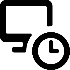 Monitor Clock Icon from Ultimate Bold Set