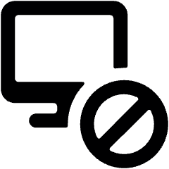 Monitor Disable Icon from Ultimate Bold Set