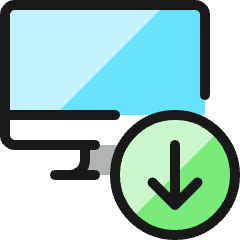 Monitor Download Icon from Ultimate Colors Set