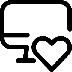 Monitor Heart Icon from Ultimate Regular Set