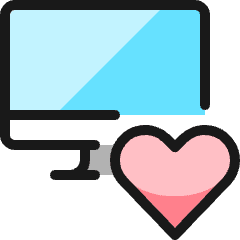 Monitor Heart Icon from Ultimate Colors Set