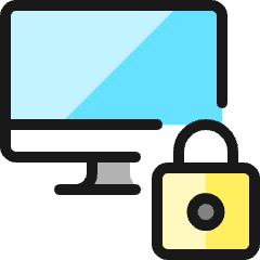 Monitor Lock Icon from Ultimate Colors Set