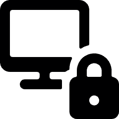 Monitor Lock Icon from Ultimate Bold Set