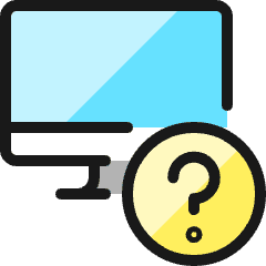 Monitor Question Icon from Ultimate Colors Set