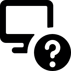 Monitor Question Icon from Ultimate Bold Set