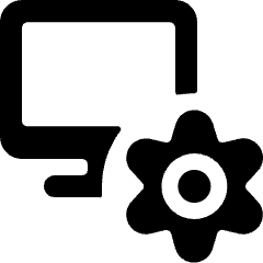 Monitor Settings Icon from Ultimate Bold Set