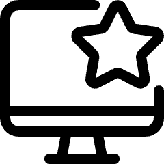 Monitor Star Icon from Ultimate Regular Set