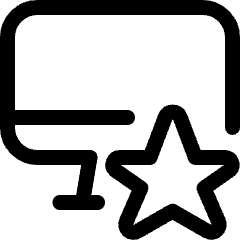 Monitor Star Icon from Ultimate Regular Set