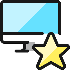 Monitor Star Icon from Ultimate Colors Set
