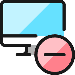 Monitor Subtract Icon from Ultimate Colors Set