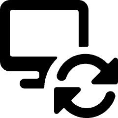 Monitor Sync Icon from Ultimate Bold Set