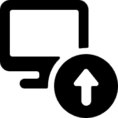 Monitor Upload Icon from Ultimate Bold Set