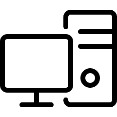 Desktop Computer Pc Icon from Ultimate Light Set