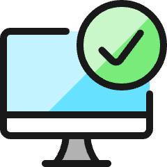 Desktop Monitor Approve Icon from Ultimate Colors Set