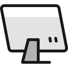 Desktop Monitor Back Icon from Ultimate Colors Set