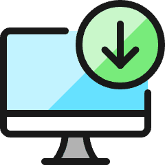 Desktop Monitor Download Icon from Ultimate Colors Set
