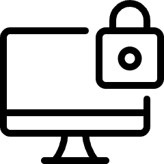 Desktop Monitor Lock 1 Icon from Ultimate Light Set