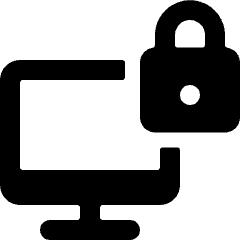 Desktop Monitor Lock 1 Icon from Ultimate Bold Set