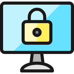 Desktop Monitor Lock 2 Icon from Ultimate Colors Set