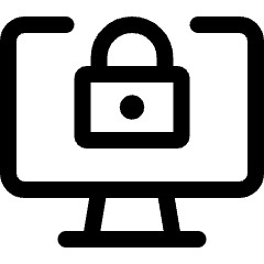 Desktop Monitor Lock 2 Icon from Ultimate Regular Set