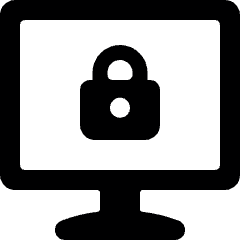 Desktop Monitor Lock 2 Icon from Ultimate Bold Set