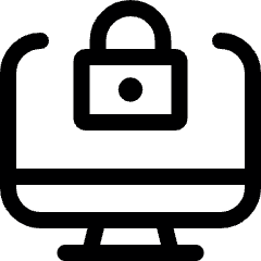 Desktop Monitor Lock Icon from Ultimate Regular Set