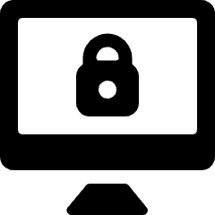 Desktop Monitor Lock Icon from Ultimate Bold Set