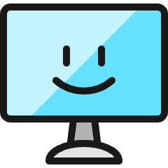 Desktop Monitor Smiley 1 Icon from Ultimate Colors Set