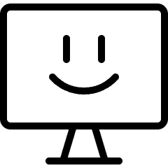 Desktop Monitor Smiley 1 Icon from Ultimate Light Set