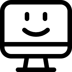 Desktop Monitor Smiley Icon from Ultimate Regular Set