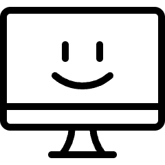 Desktop Monitor Smiley Icon from Ultimate Light Set