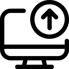 Desktop Monitor Upload Icon from Ultimate Regular Set