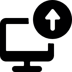 Desktop Monitor Upload Icon from Ultimate Bold Set