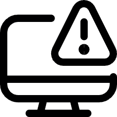 Desktop Monitor Warning Icon from Ultimate Regular Set