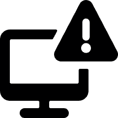 Desktop Monitor Warning Icon from Ultimate Bold Set