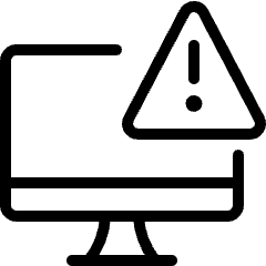 Desktop Monitor Warning Icon from Ultimate Light Set