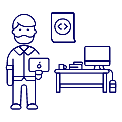 Code Developer 1 3 Illustration from UX Line Set
