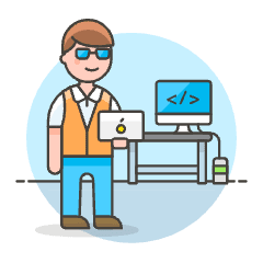Code Developer 2 1 Illustration from UX Colors Set