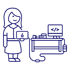 Code Developer 2 4 Illustration from UX Line Set