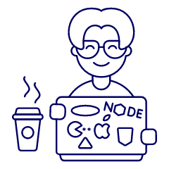 Geek Coding 1 Illustration from UX Line Set