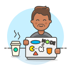 Geek Coding 3 Illustration from UX Colors Set