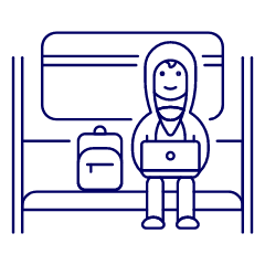 Hacker Working 1 1 Illustration from UX Line Set