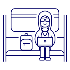 Hacker Working 1 4 Illustration from UX Line Set