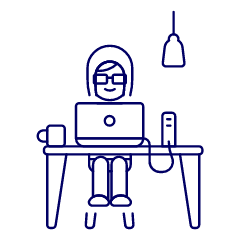 Hacker Working 2 4 Illustration from UX Line Set