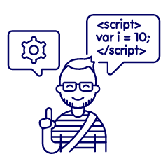 Java Developer 1 Illustration from UX Line Set