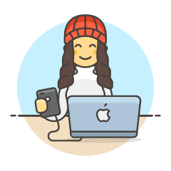 Mobile Developer 6 Illustration from UX Colors Set