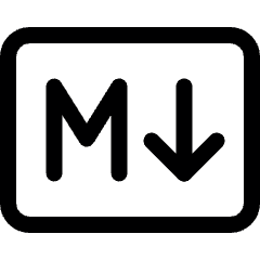 Markdown Logo 1 Icon from Ultimate Regular Set