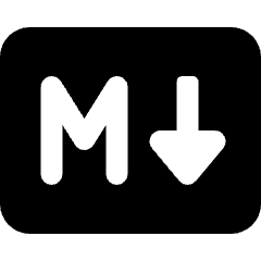 Markdown Logo 1 Icon from Ultimate Bold Set